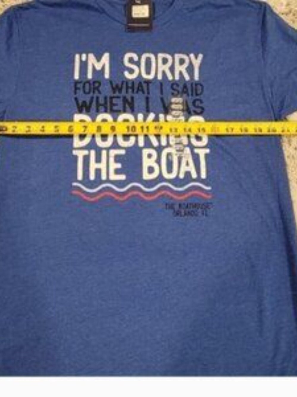 Next Level NWT Blue Short Sleeve Novelty T-Shirt Boathouse Orlando Fl. SZ L - Picture 7 of 9